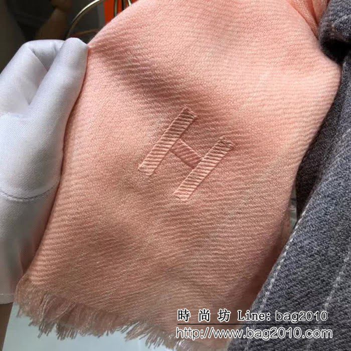 HERMES愛馬仕H高端系列Cashmere 山羊絨圍巾 情侶款 LLWJ6159